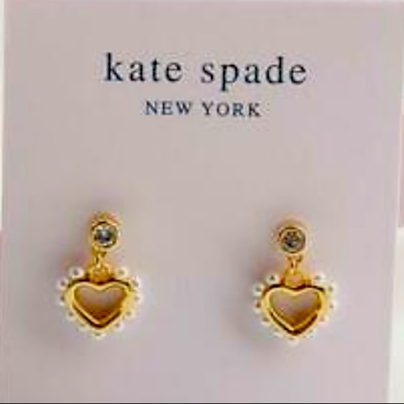New Kate Spade shining spade pearl drop earrings - Picture 9 of 11